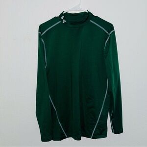 Under Armour Dark Green Cold Gear Long Sleeve Compression Shirt Men Size XL